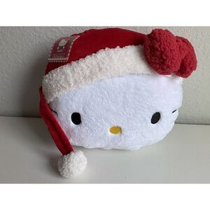 Hello Kitty Christmas Throw Pillow Santa Hat Sanrio Holiday Decorative Cushion